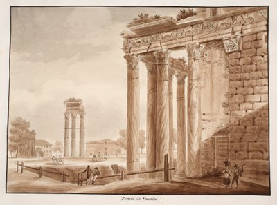 Il tempio di Faustina, 1833 da Agostino Tofanelli